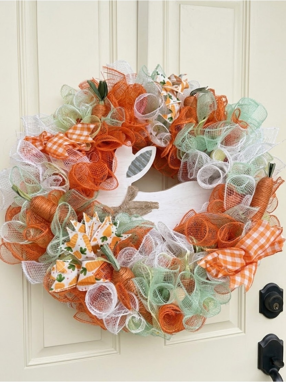 Orange and Mint Decorative Spring Wreath